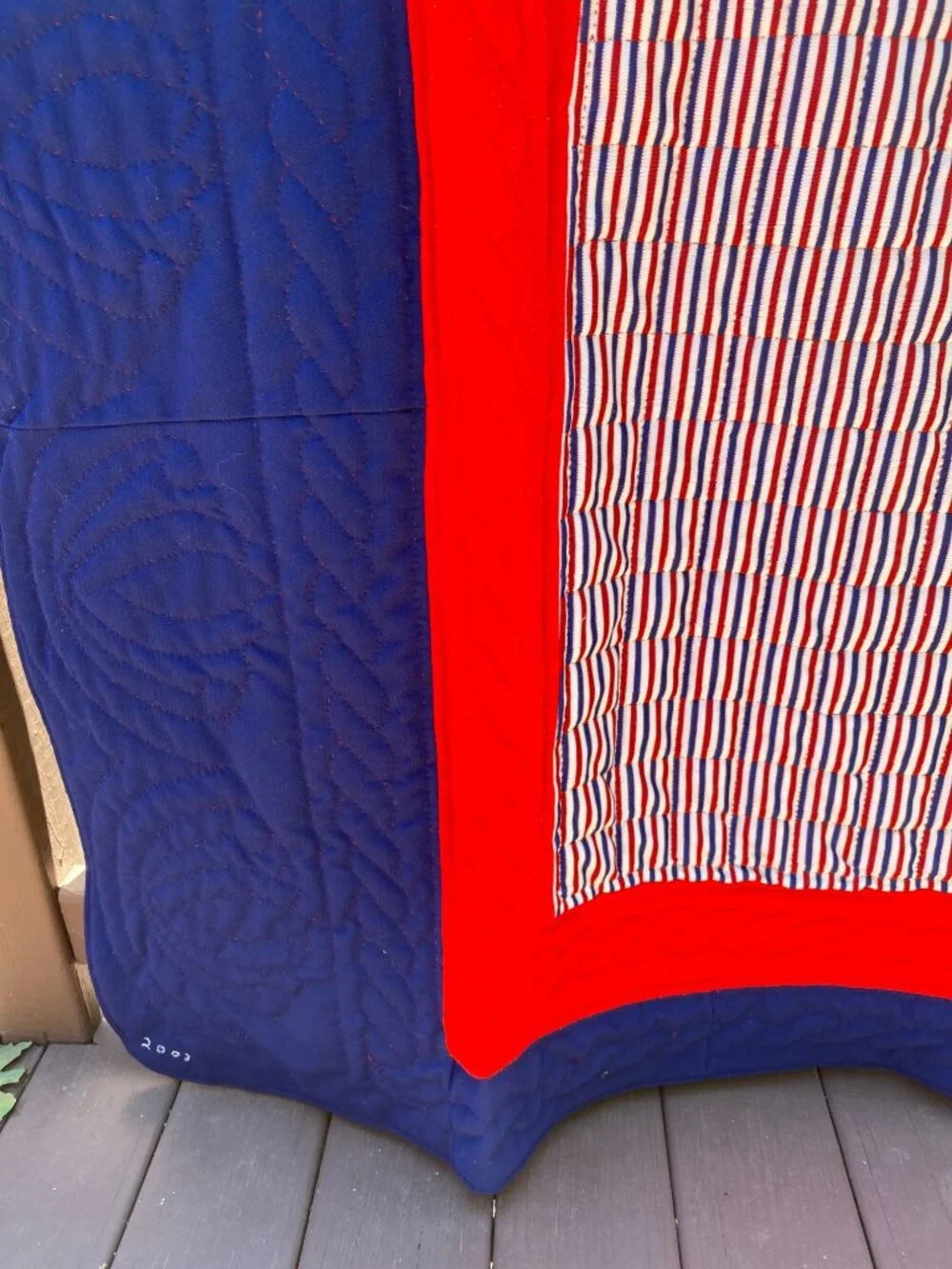 Handquilted Patriotic Americana Quilt 94